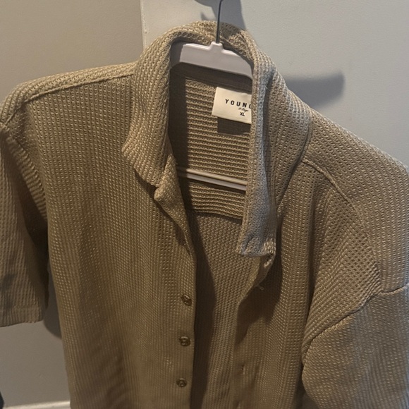 YoungLA Tan Button-Up Shirt - Picture 1 of 2